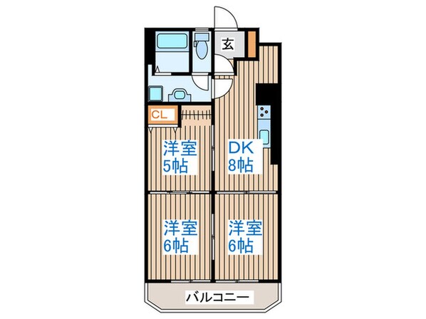 シャンボ－ル石名坂(1111)の物件間取画像